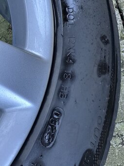 Disky originál Audi R16 5x112 + letné pneu - 7