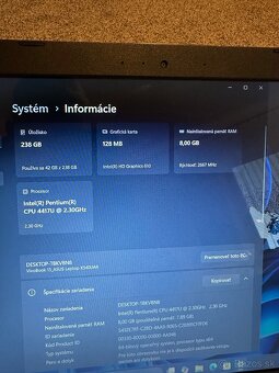 Predám notebook Asus VivoBook X540UA/4417U/8GB/240GB/W11 - 7