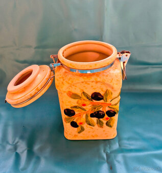 Keramické dózy - Provensálsky štýl - 3 ks - 7