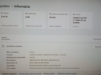 herny Lenovo IdeaCentre i7 7700K a Geforce GTX 1080 - 7