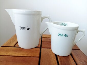 Vintage porcelánové lekárenské odmerky - 7