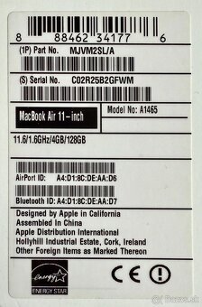 PREDÁM - apple MacBook AIR 11.6”, model A1465 - 7