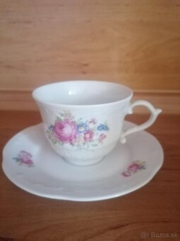 Čajová súprava, porcelánové misky, poháre - 7