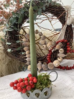 Adventné sviece- Kónické z včelieho vosku - 7