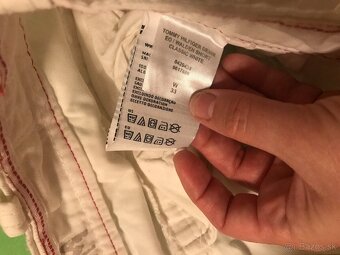 TOMMY HILFIGER originál white pánske capri nohavice L/XL - 7