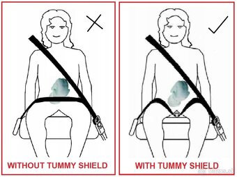 Tummy shield Podsedák pre tehotné ženy, adaptér do auta - 7