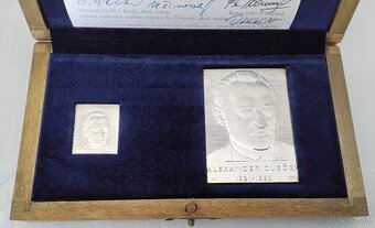 Plaketa a znamka , striebro AG, Dubček - 7