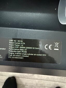 Benzínový generátor 2000 W – 4-taktný motor (NOVÝ) - 7