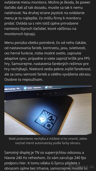 HP OMEN X 25 Gaming Display 240hz - nový - 7