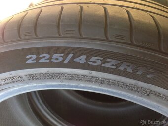 Predám letné Pneu 225/45r17 5/6mm - 7