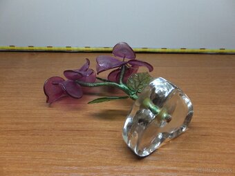 Starožitná krásná skleněná kytička, předpoklad J. Brychta - 7