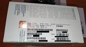 Predám Intel Core 2 Duo E8400 - 7