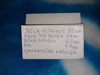 Predám dámsku nenosenu kvalitnu vetrovku. - 7