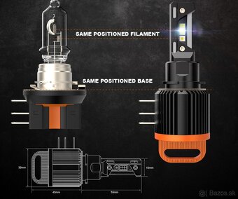 LED H15 CANBUS Denné DRL High Performance 6500k 2Ks - 7