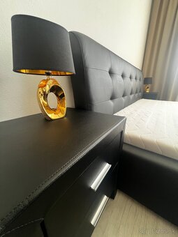 Manželská postel 180x200 cierna - 7