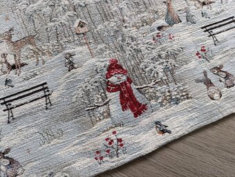 Vianočný zimný behúň na stôl - 7