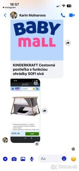 Kinderkraft cestovná postielka - 7