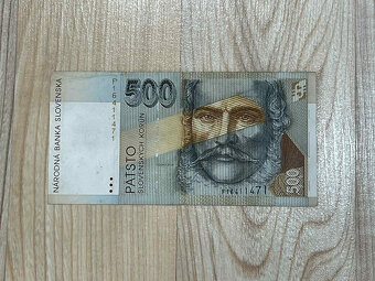 slovenské bankovky 500 SK - 7