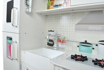 Veľká drevená kuchynka  s komplet príslušenstvom - 7