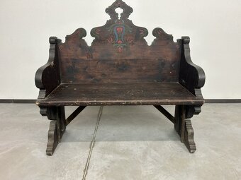 Ľudové sedenie Lavička + 4ks stoličky - 7