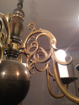 Predám mosadzný luster - 6 ramenný - 7