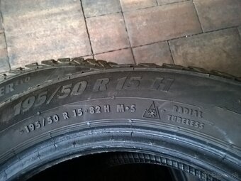 3 ks ZIMNÉ 195/50 R15 82H MATADOR 2019 cca 7 mm LEN 25-€/kus - 7