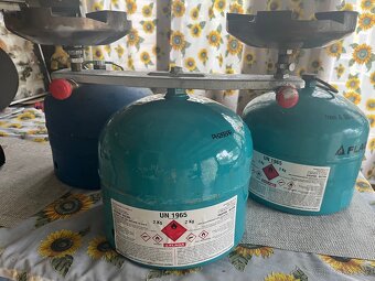 Plynová dvojplatnička a 3 kusy 2 kg plynovych bomb - 7