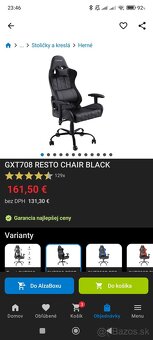 Herná stolička GXT708 RESTO CHAIR BLACK - 7