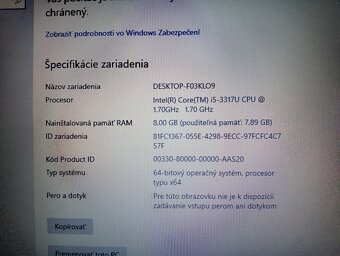 veľký 17" ntb DELL / Intel core i5 / 8gb ram / 500gb ssd - 7