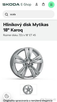 Predám hlinikove disky Mytikas R18 - 7