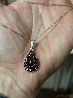 Náhrdelník s českým granátom - 7