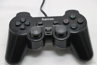PS2 Slim 90004 + Hama ovládač, káble, OK - 7