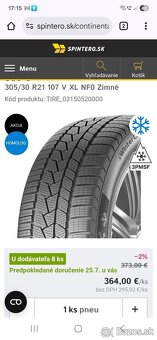 305/35 r21 zimné pneumatiky Continental - 7