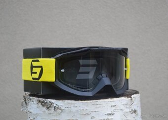 SHOT matná žltá neon CARBON Kevlar prilba okuliare - 7