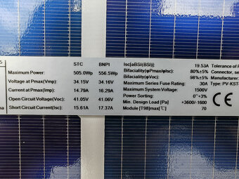 Fotovoltické panely 505 W Bifacial - 7