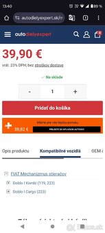 Mechanizmus stieračov Fiat Doblo - 7