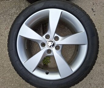 Komplet ALU disky Škoda + letné pneu 215/45 R16 zn. Kleber - 7
