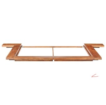 Moderná japonská posteľ, akáciové drevo, NOVÁ - 7