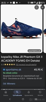 Predám detské kopačky Nike JR Phantom GX II - 7
