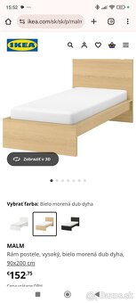IKEA POSTEĽ MALM + rošt - 7