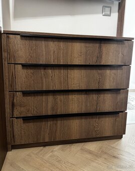 Predám nábytok do izby – Dub Halifax Tabakový (skriňa, stôl - 7