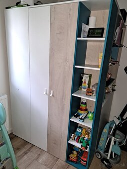 Rohová šatníková skriňa Planet ako nová - 7