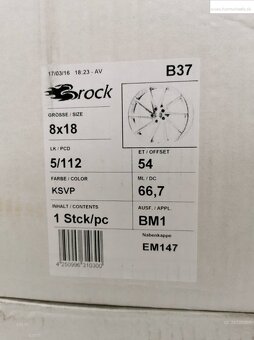 Alu disky Škoda Octavia 8x18 ET54 5x112 1232 - 7