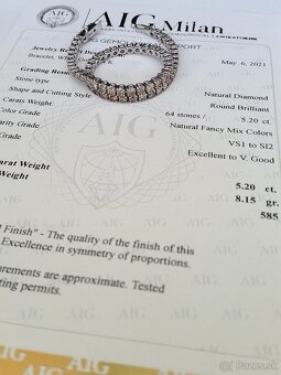5,20 ct Diamantový tenisový náramok z bieleho zlata - 7