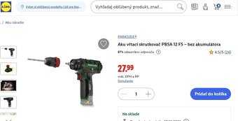 Aku vŕtací skrutkovač 12 V PBSA 12 - nepouzité - 7