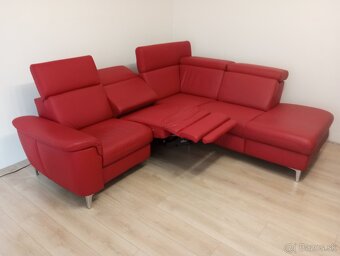 luxusná pohovka z pravej kože 240x210 cm TOP STAV - 7