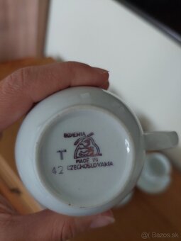Šálky mokka 6 kusov Bohemia Czechoslovakia - 7
