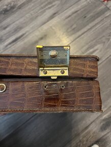 Retro kufrík atašé krokodília koža I vintage I - 7