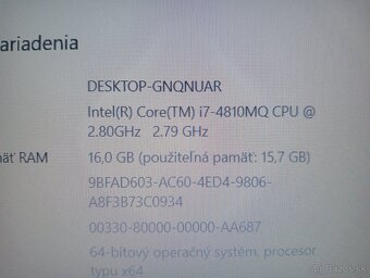 Lenovo Thinkpad T540 / Intel core i7 / 16gb ram / 256gb ssd - 7