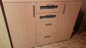 Manželská postel 160, postel 130, komoda - 7